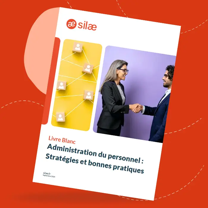Couverture du livre blanc Silae sur l’administration du personnel, illustrant la gestion RH et les partenariats professionnels