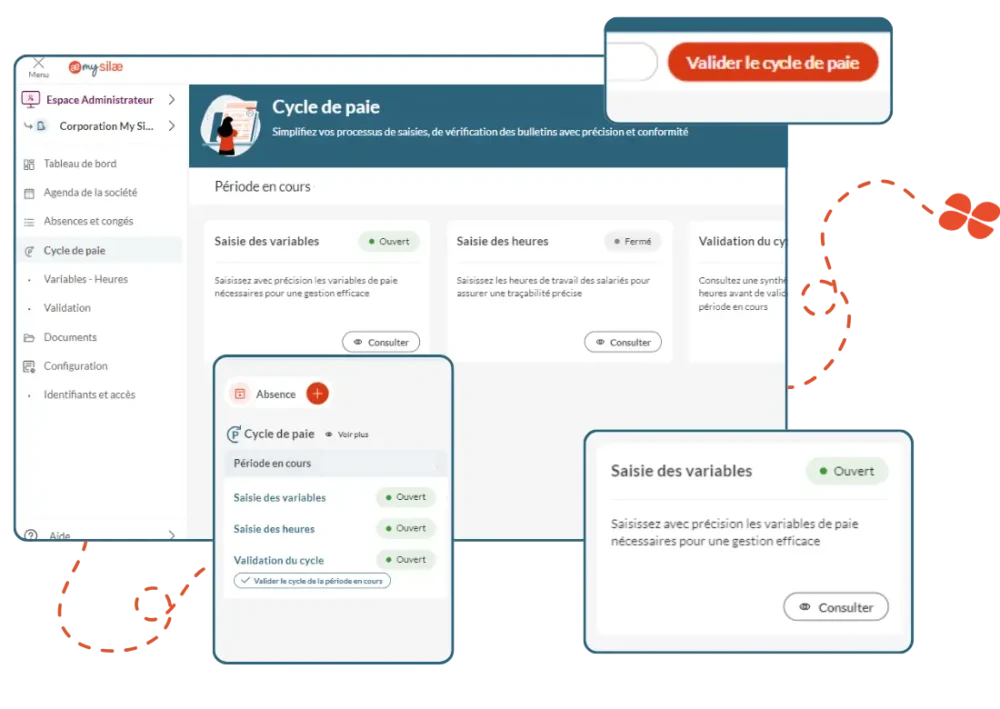 Améliore la productivité des gestionnaires de paie. Centralise les informations relatives aux salariés de manière sécurisée.
